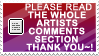 artists comments stamp + plz