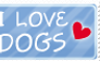 I love dogs stamp