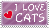 I love cats stamp by izka197