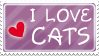 I love cats stamp