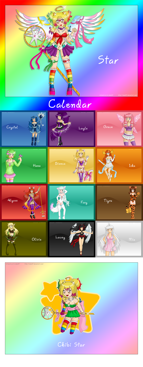 Colors OC CALENDAR by izka197 on DeviantArt