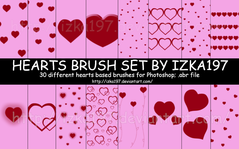 Hearts Brush Set