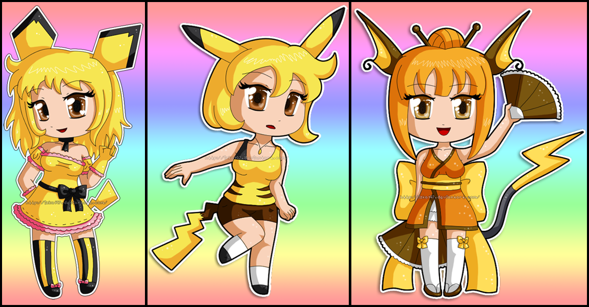 [CLOSED] ADOPTABLES Pichu Pikachu Raichu