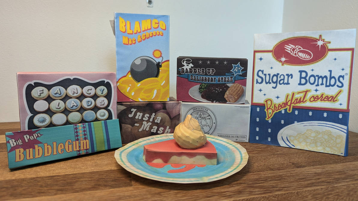 Fallout Terminal Papercraft Fallout 4 Preserved Foods Papercraft Bundle by Slimiestgaming on DeviantArt