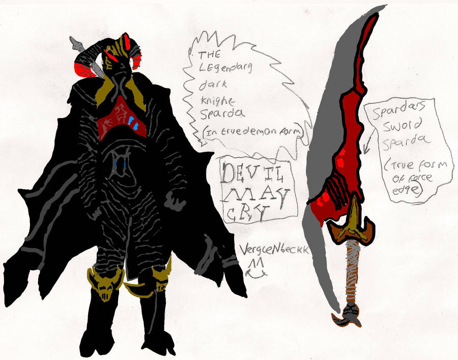 The legendary dark knight Sparda coloured