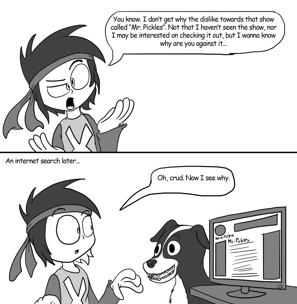 Zeneth finds out about Mr. Pickles by JuacoProductionsArts on DeviantArt