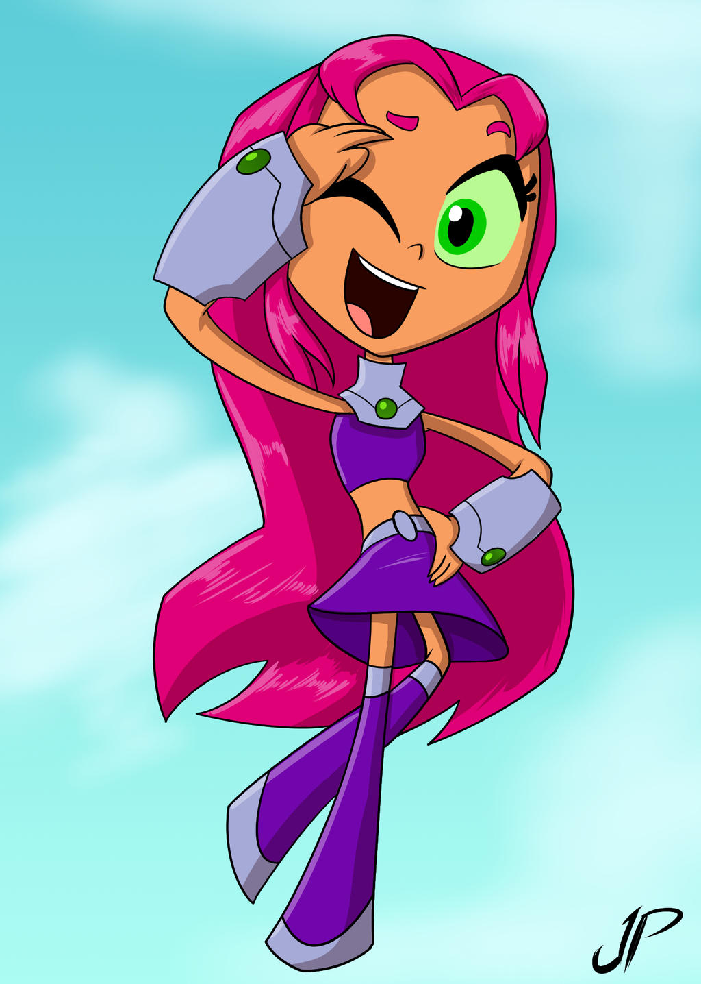 Starfire Teen Titans Go By Juacoproductionsarts On Deviantart