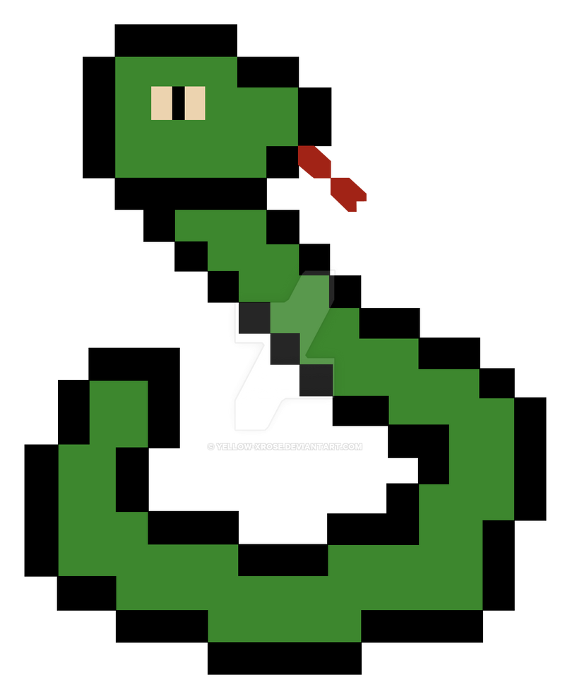 Snake pixel art by Yellow-xRose on DeviantArt