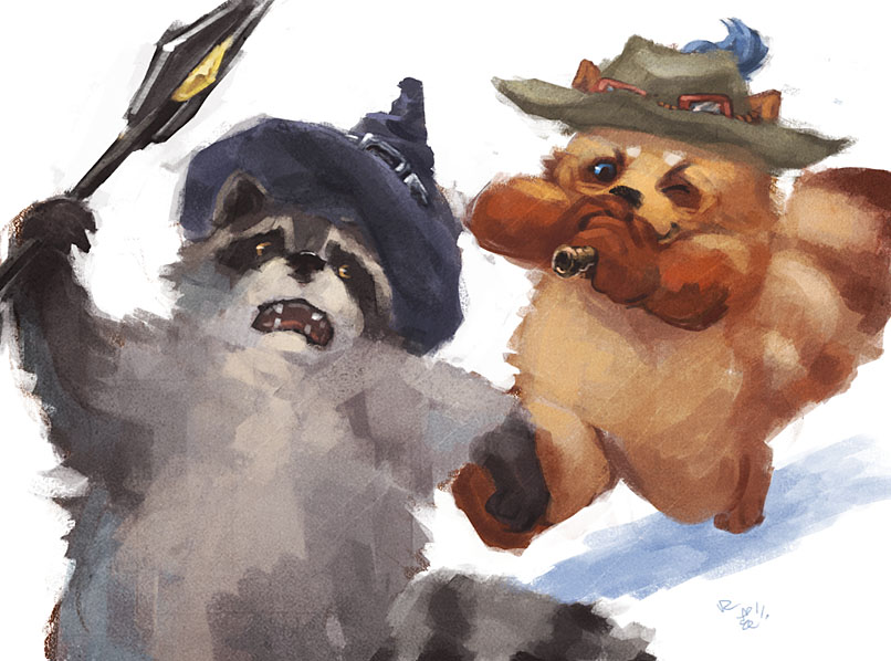 raccoon Teemo and Veigar