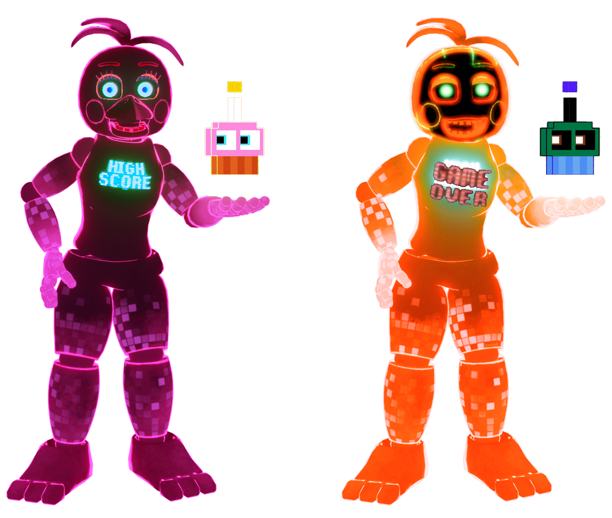 C4D FNAF World Adventure nightmare Chica full body by mauricio2006 on  DeviantArt