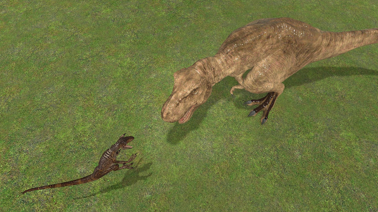 Jurassic GMod Park: Rexy vs Raptor p12 by FernoRex92 on DeviantArt
