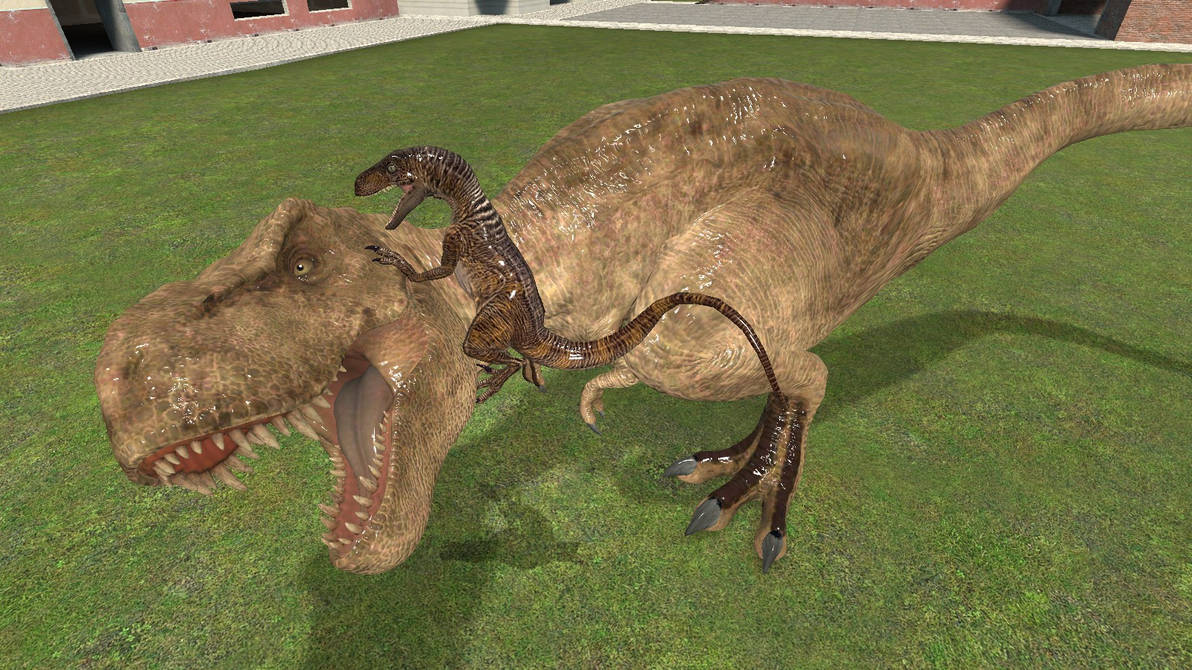 Jurassic GMod Park: Rexy vs Raptor p14 by FernoRex92 on DeviantArt