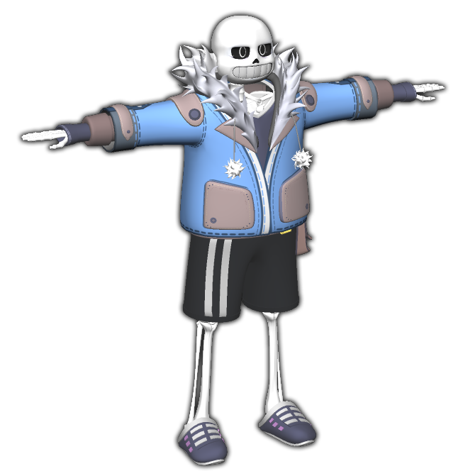my sans 3d model Preview by 495557939 on DeviantArt