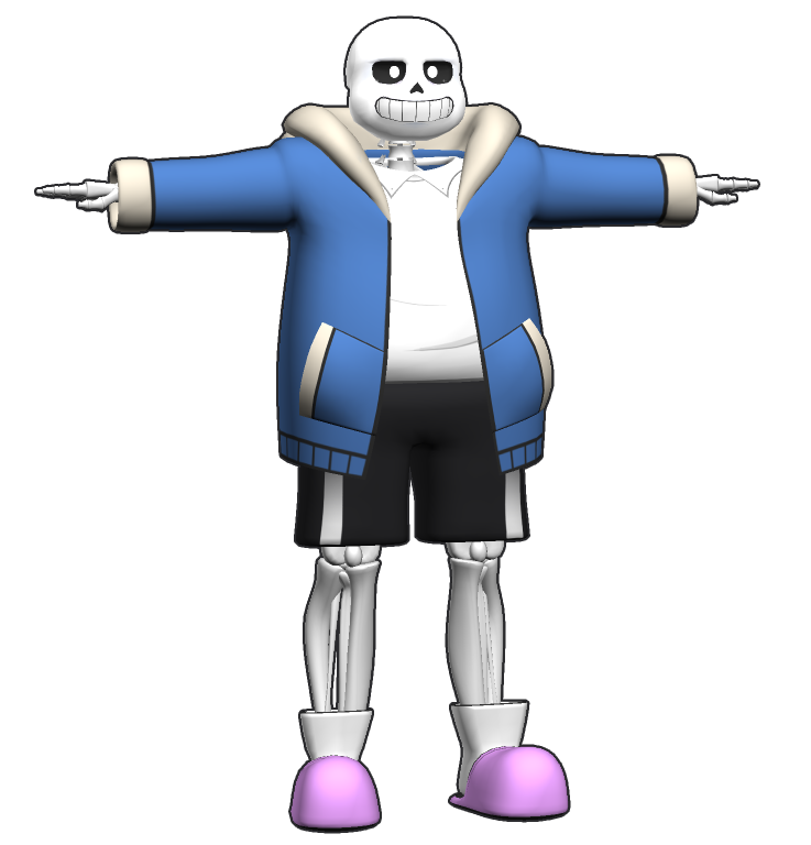 MMD SN-SDver Undertale Sans 3d Model Preview by 495557939 on DeviantArt