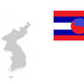 Map and Flag of the United Korea Republic