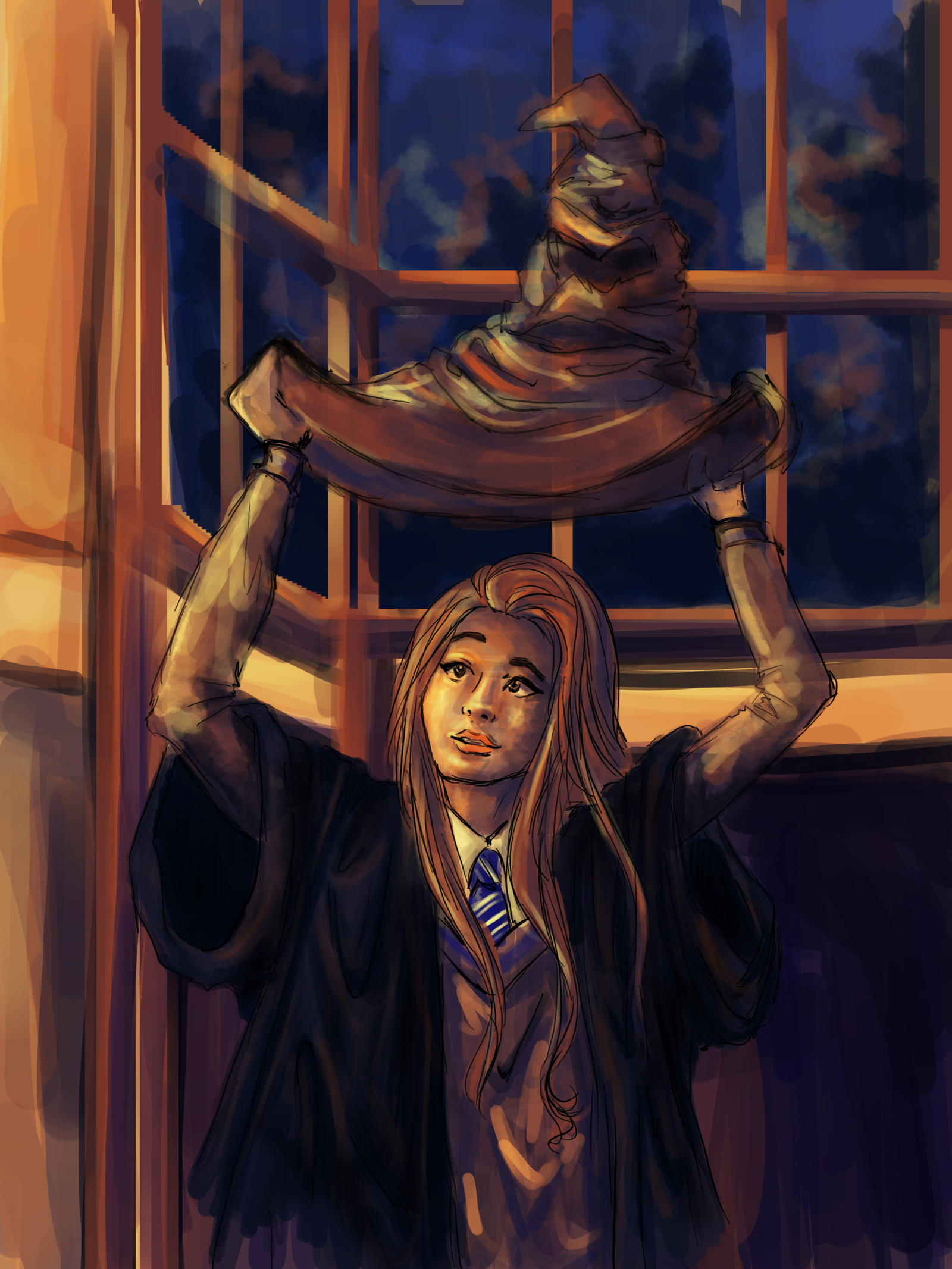 Self portrait in Hogwarts by princesscleo91 on DeviantArt