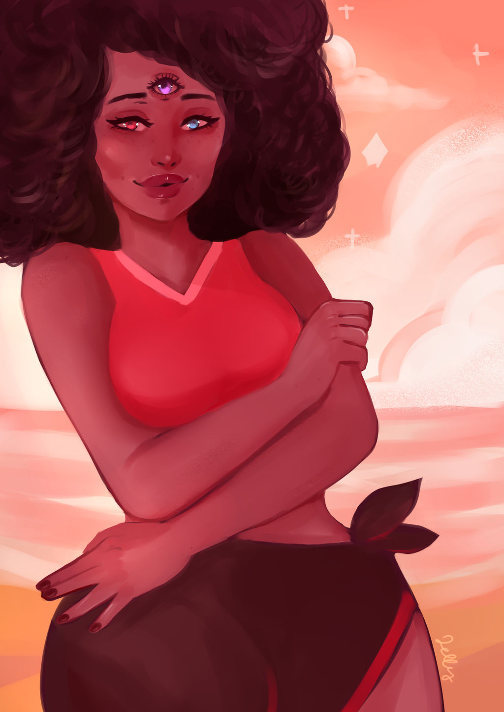 Garnet at the Beach