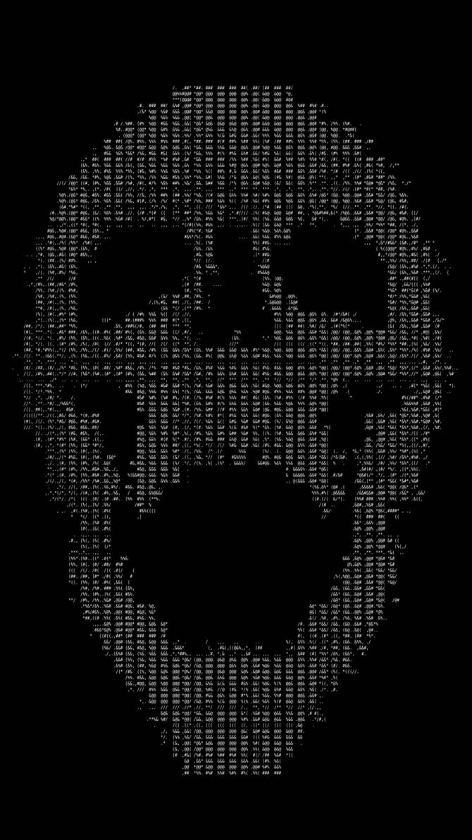 Skull Ascii Art by mindless96 on DeviantArt