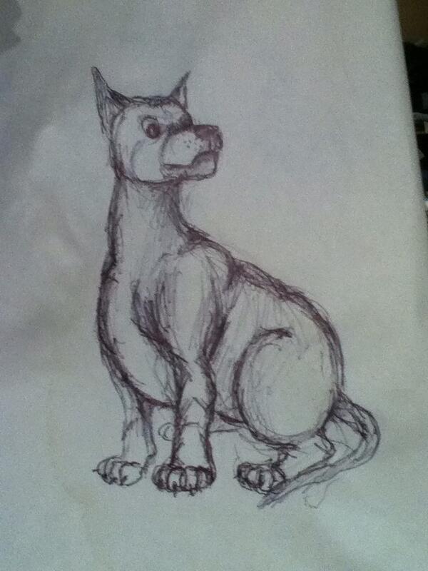 Cartoon dog sitting down sketch by ImagiToonConcepts on DeviantArt Cartoon dog sitting down sketch by ImagiToonConcepts on DeviantArt