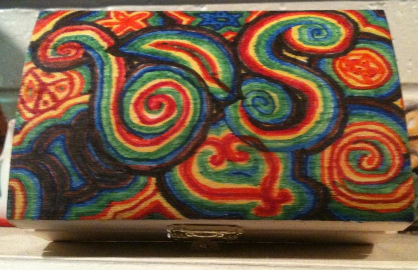 Psychedelic Art keepsake box by EsotericGarden on DeviantArt