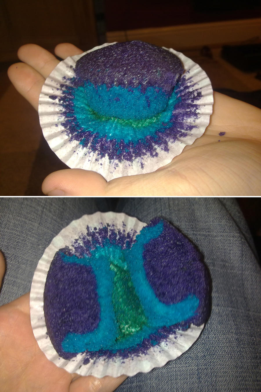 Purple and Blue cupcake