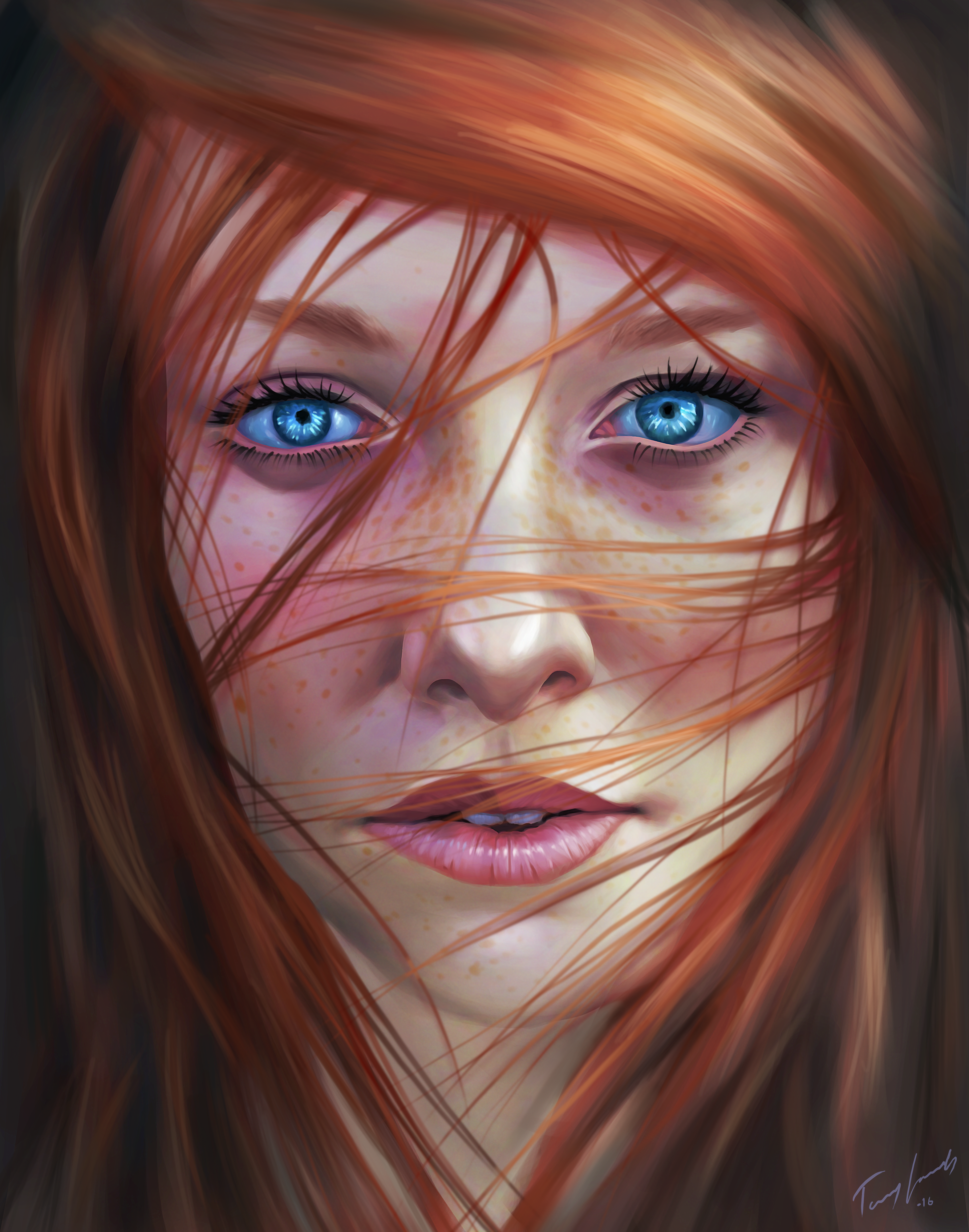 Girl with the radiant blue eyes