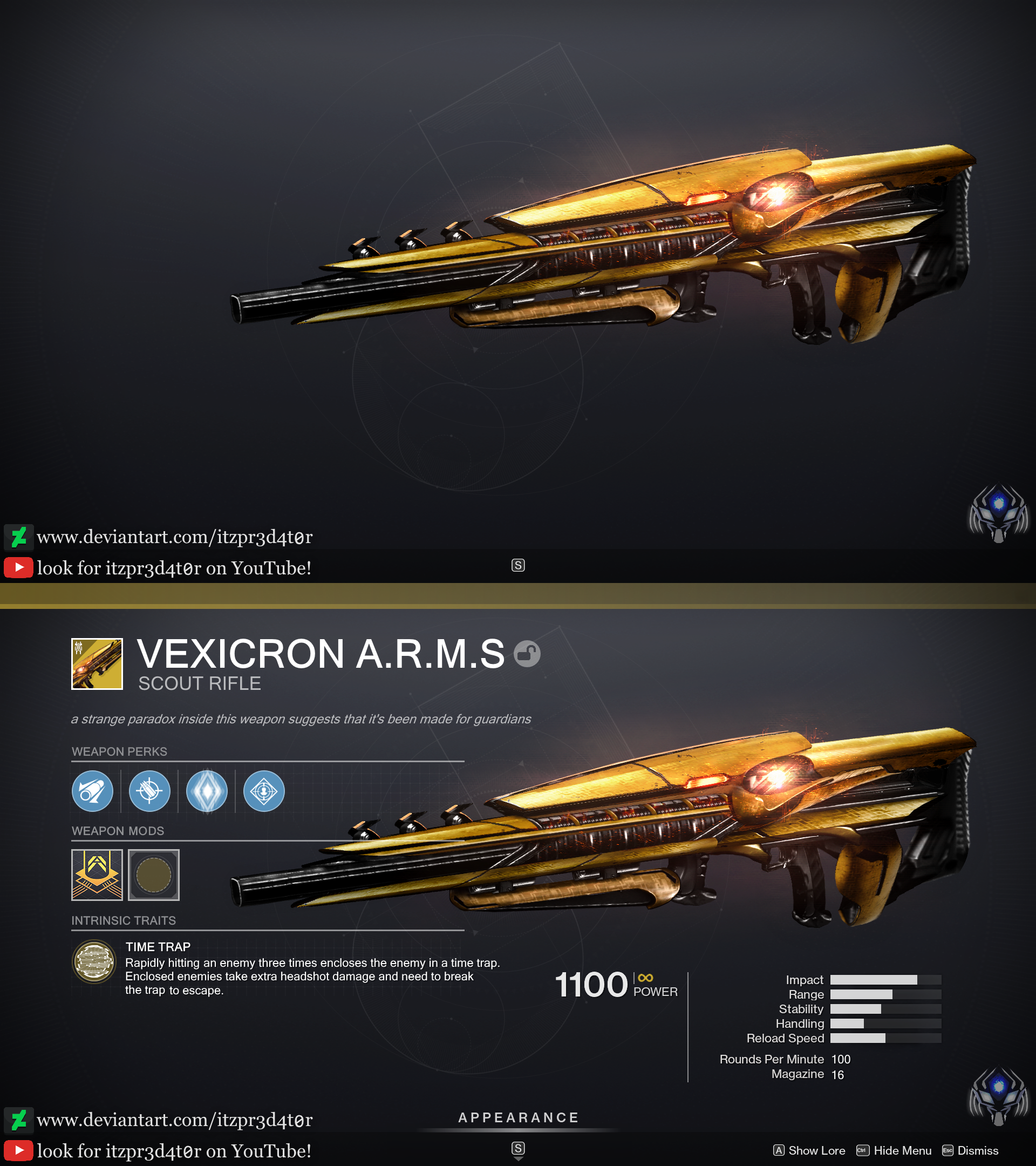 Destiny Rifle Designs Destiny Exotic Scout Rifle