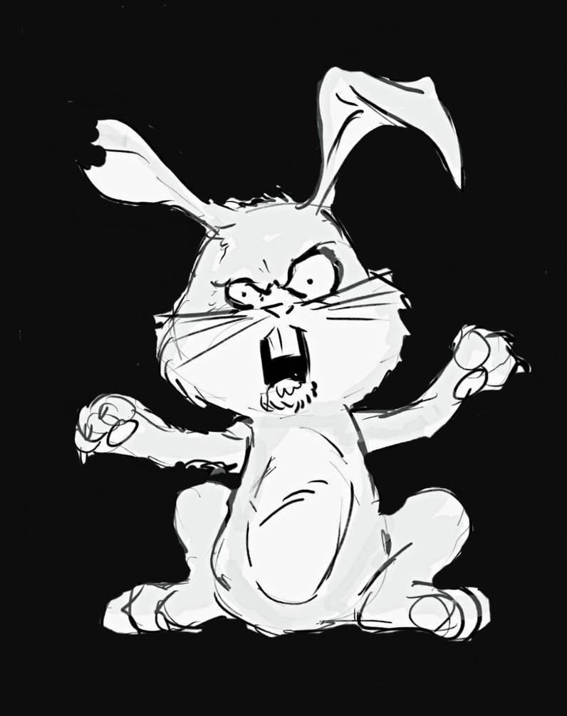 mean bunny by EvilEgraphics on DeviantArt