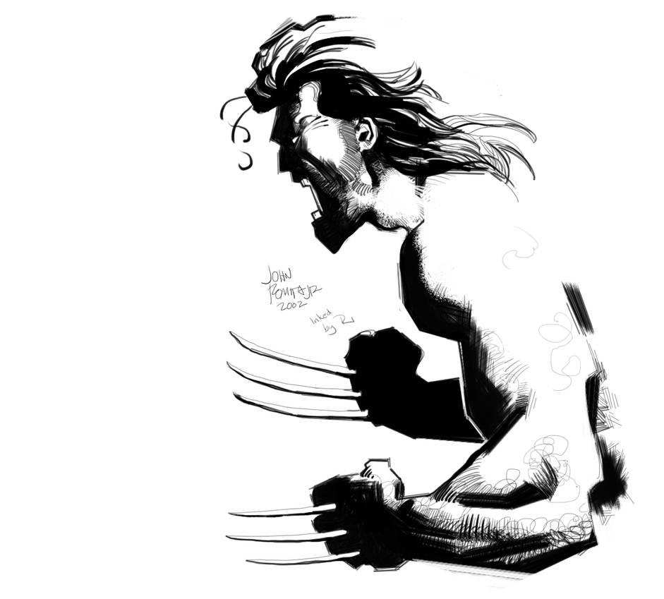 Wolverine Inking Wolverine inking challenge for WSC by RJN16 on DeviantArt