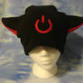Black and Red Power Symbol Hat