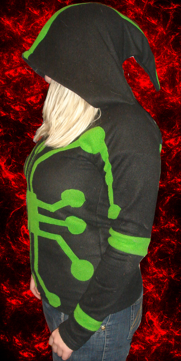 Green Fleece Circuit Hoodie3