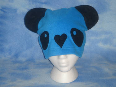 Blue and Black Panda Hat
