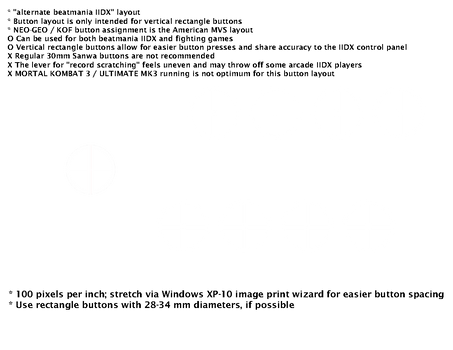 NGO Arcade Stick Layout 4: beatmania IIDX 2