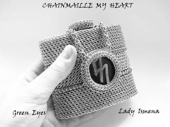 Stainless Steel Chainmaille Wrapped Flask