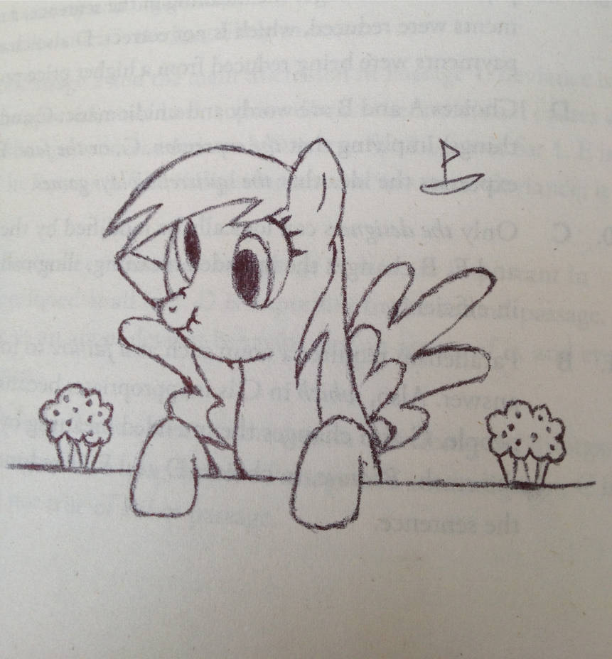Derpy Hanging With Her Muffins Sketch by CaptainBoat