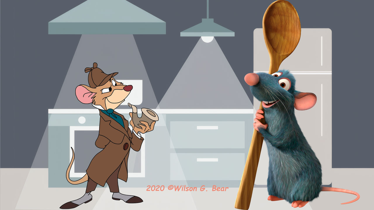 Ed And Remy Mr Basil and Remy the Rat by perfesser-bear on DeviantArt