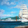 Sailing Ship in oils