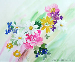 Wind Flower watercolor