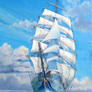 Sailing Ship -Blue Sky-