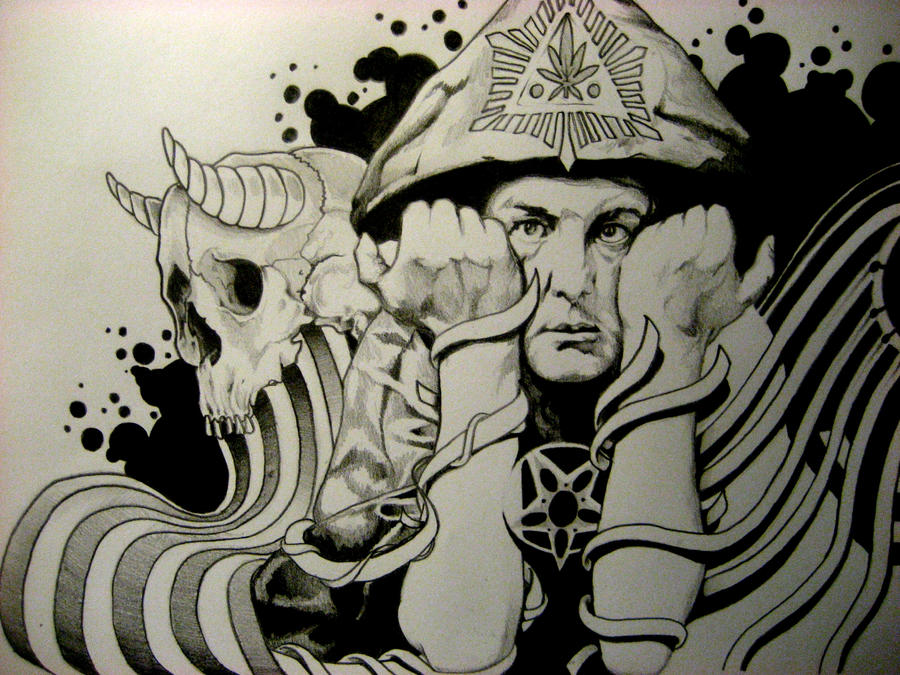 Aleister Crowley. Detail