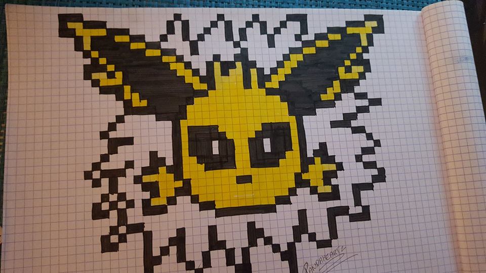 Jolteon pixel art by Pandatheiop on DeviantArt