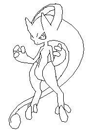 Mewthree MSN Lineart Free