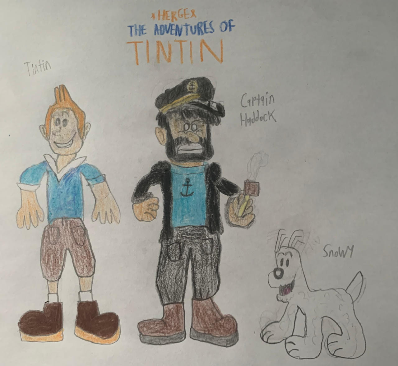 Tintin Deviantart Tintin, Captain Haddock, and Snowy by ali26327 on DeviantArt