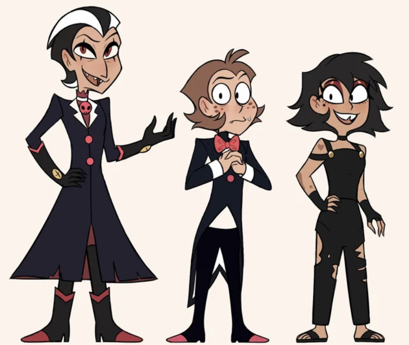Blitzo, Moxxie, and Millie (humanized) by ali26327 on DeviantArt