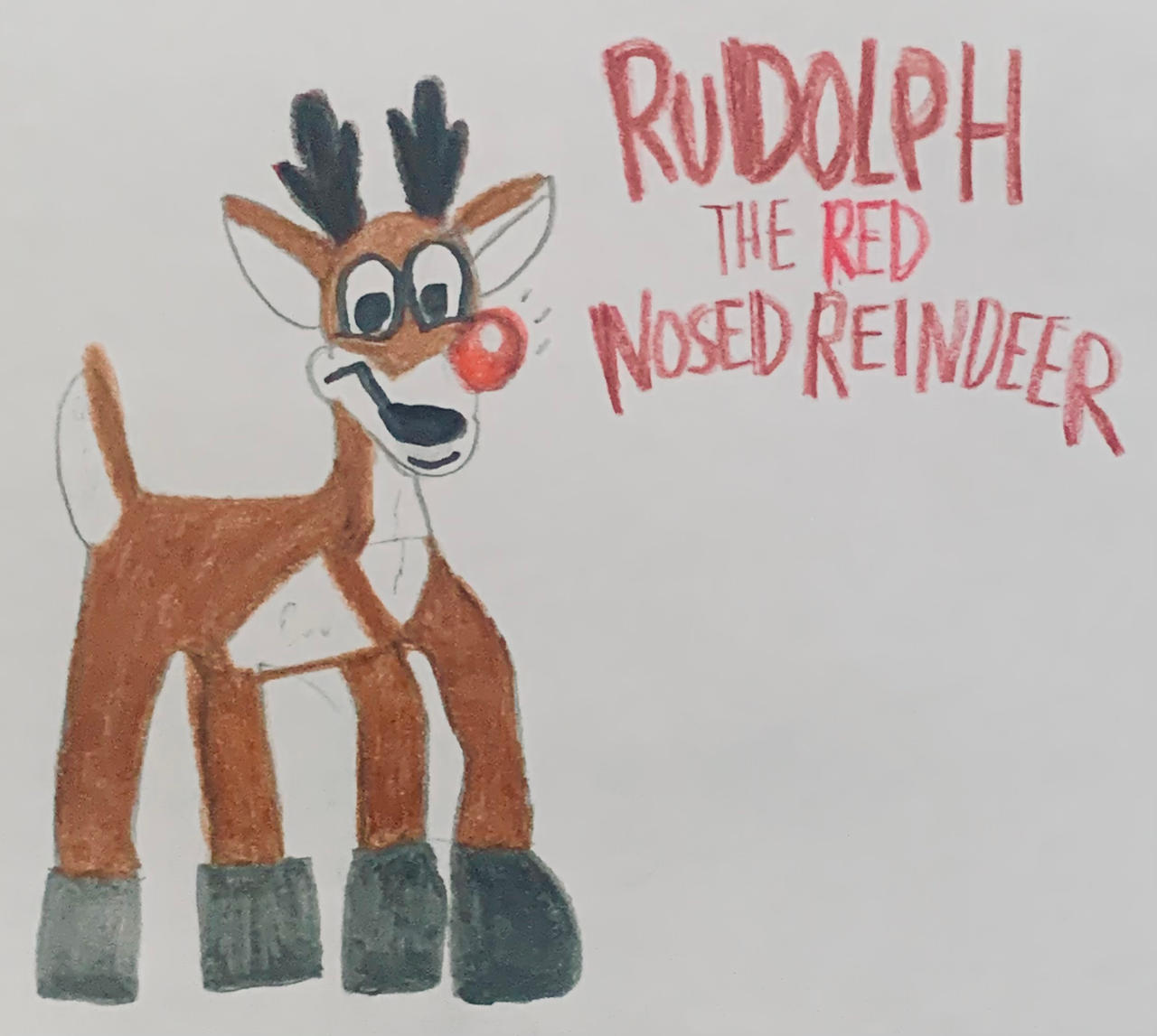 Rudolph the Red Nosed Reindeer (in my style) by ali26327 on DeviantArt