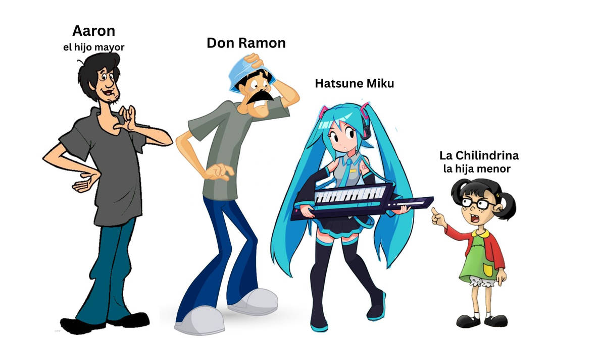 Don Ramon Chibi Don Ramon, Hatsune Miku y sus dos hijos by Iker2020 on DeviantArt