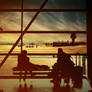 Airport Family Silhouette