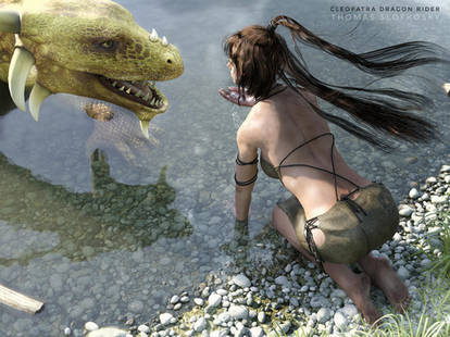 Cleopatra Dragon Rider-Day at Lake by Slofkosky