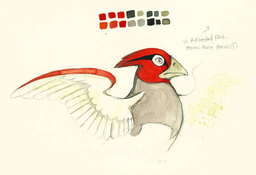 Red Headed Finch Concept