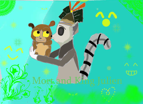 colored- king julien and mort